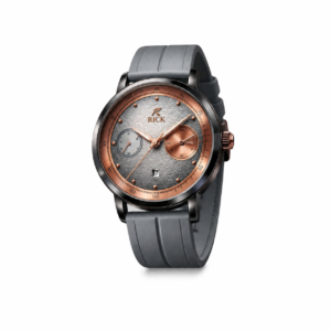 RICK Premium Men's Quartz Watch – Grey Silicone Strap | Stylish Analog Watch