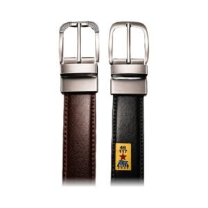 Star Belt Dual-Sided Reversible Leather Belt