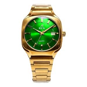 Rick Classic Gold Watch with Emerald Green Dial
